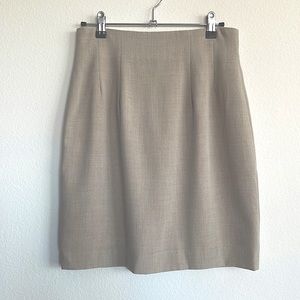 Vintage Cream Beige Ultra High Waisted Pencil Skirt
